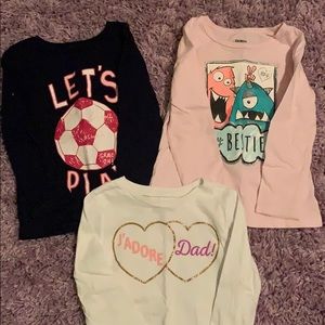 Toddler girls 3t long sleeve shirts